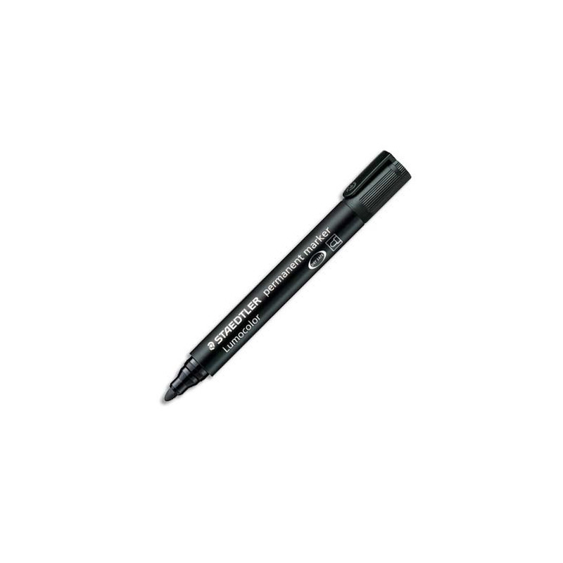 STAEDTLER Marqueur permanent pointe ogive corps plastique encre Noire à base d'alcool ne sèche pas 352