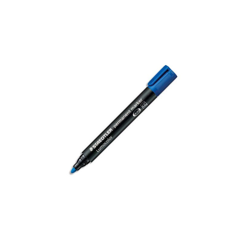 STAEDTLER Marqueur permanent pointe ogive corps plastique encre Bleue à base d'alcool ne sèche pas 352