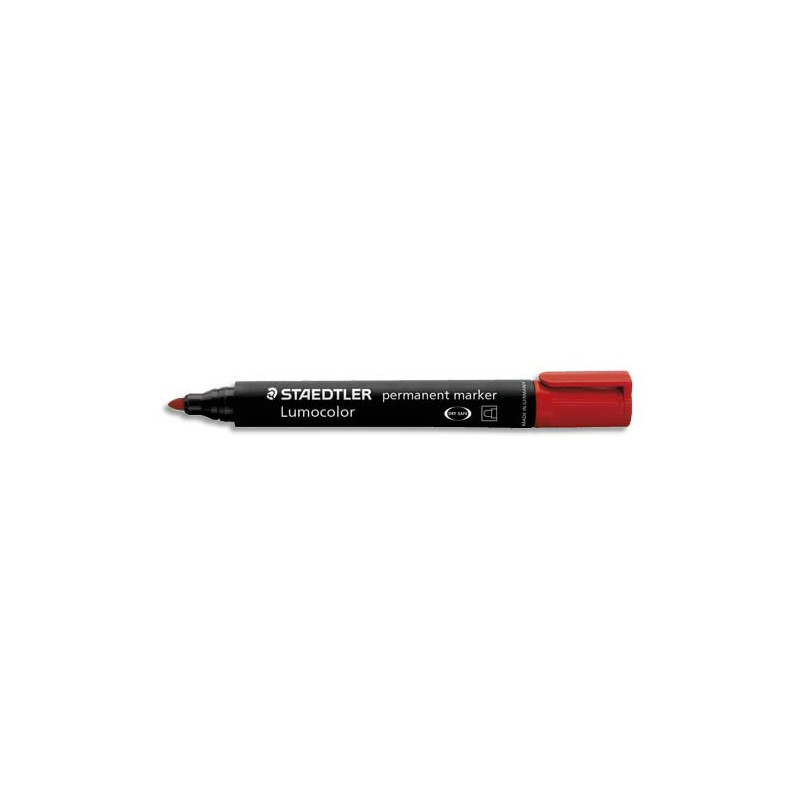 STAEDTLER Marqueur permanent pointe ogive corps plastique encre Rouge à base d'alcool ne sèche pas 352