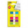 POST-IT Marque-pages POST-IT® étroits (5x20) couleurs néon dans dévidoir