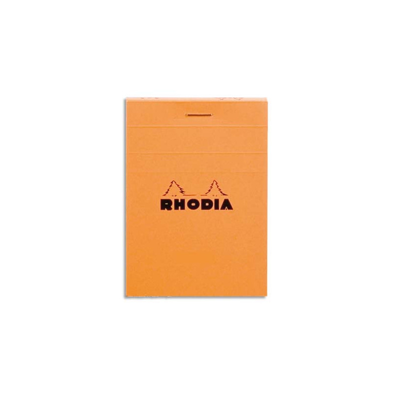 RHODIA BLoc de direction couverture Orange 80 feuilles (160 pages) format 8.5x12cm réglure 5x5