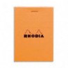 RHODIA BLoc de direction couverture Orange 80 feuilles (160 pages) format 8.5x12cm réglure 5x5