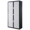 PAPERFLOW EasyOffice armoire démontable corps en PS teinté Noir Blanc - Dimensions L110xH204xP41,5 cm
