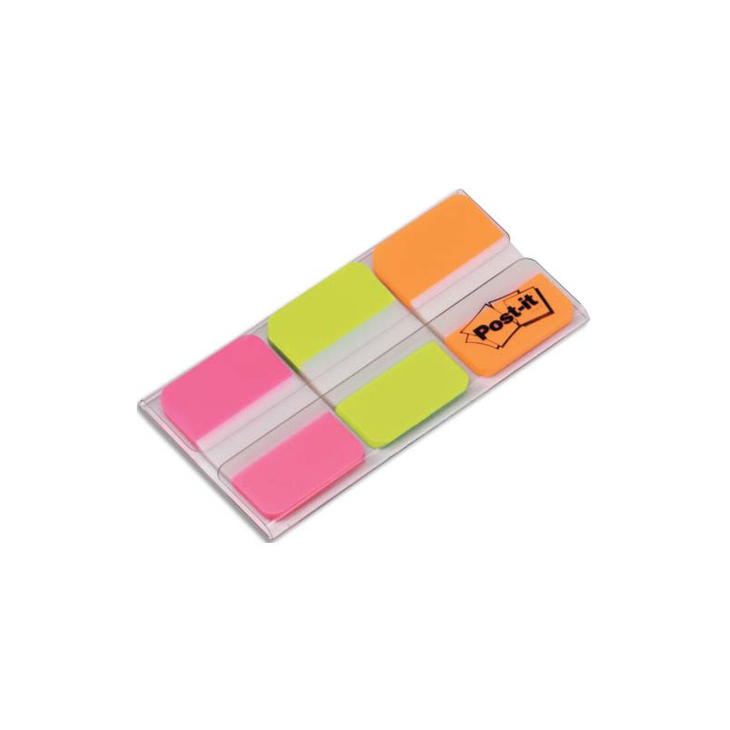 POST-IT Marque-pages POST-IT® rigides (3x22) couleurs vives