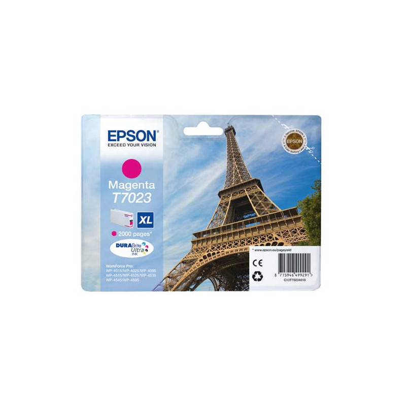 EPSON Cartouche Jet d'Encre Magenta XL (2 000 p) ''Tour Eiffel'' - C13T70234010