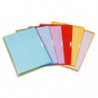 OXFORD Boîte de 50 pochettes-coin Fard'Liss incolore en PVC lisse 20/100e. Format A4. Coloris assortis