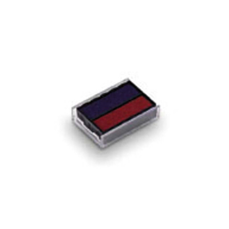 TRODAT Boîte 10 recharges 6/4750 pour appareils 4750/4755/4760/4941. Bicolore Bleu et Rouge