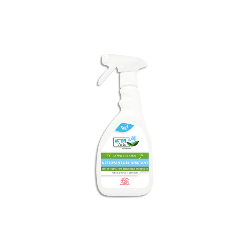 ACTION VERTE Spray de 500 ml nettoyant désinfectant multi-surfaces