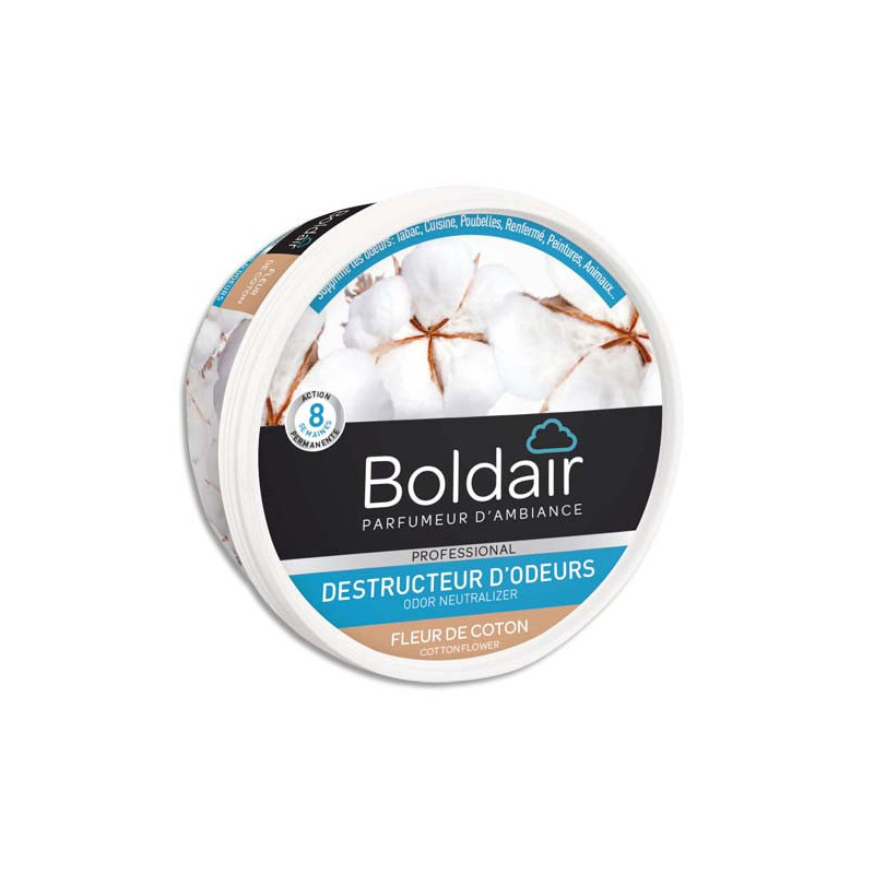 BOLDAIR Pot 300g Gel destructeur d'odeurs Fleur de Coton