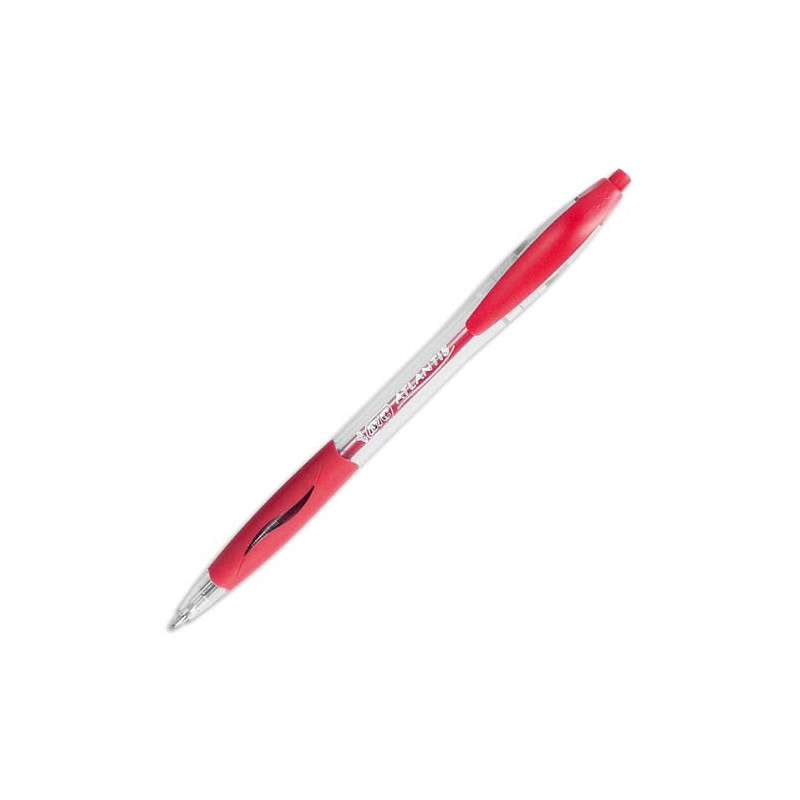 BIC Atlantis Classic Stylos-Bille Rétractables Pointe Moyenne (1,0 mm) - Rouge