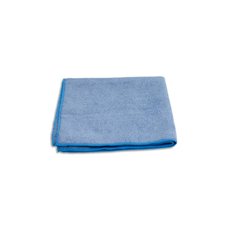 Paquet de 10 chiffons microfibre tout usage - Dimensions : 40 x 40 cm coloris Bleu