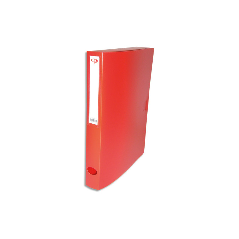 PERGAMY Boîte de classement dos de 4 cm, en polypropylène 7/10e. Coloris rouge