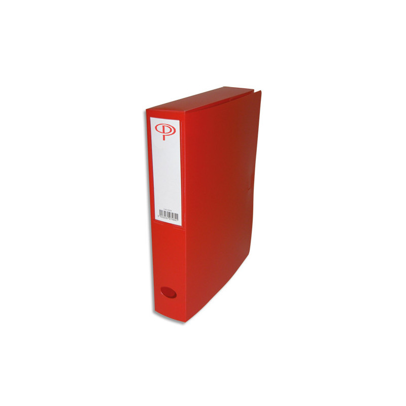 PERGAMY Boîte de classement dos de 6 cm, en polypropylène 7/10e. Coloris rouge
