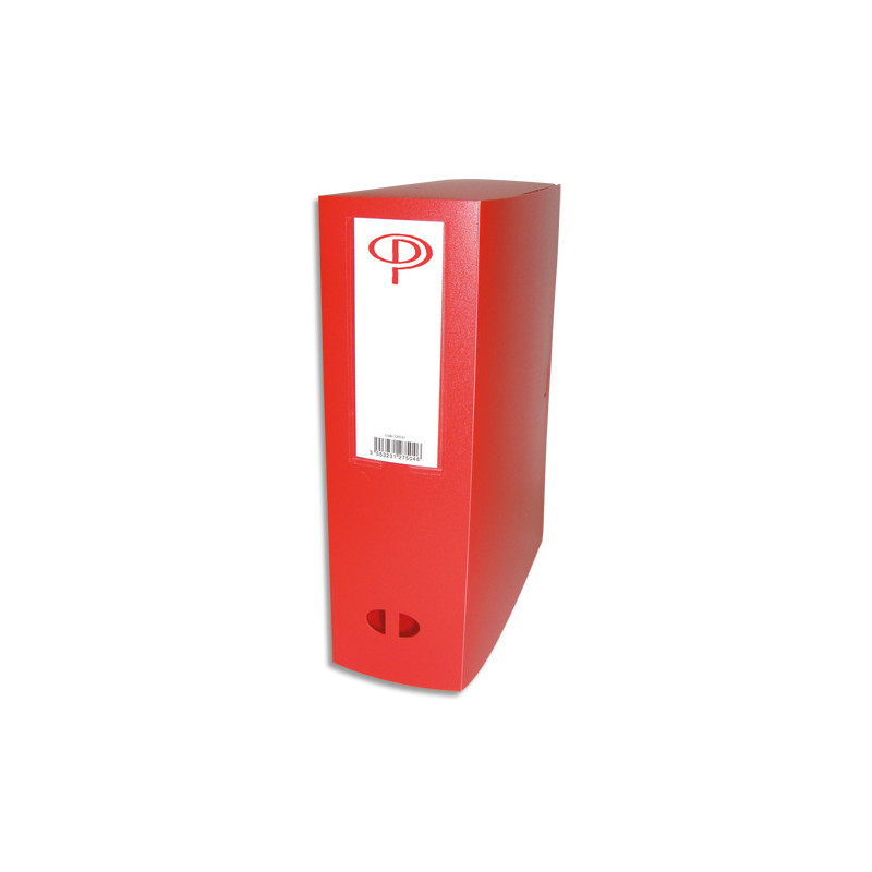 PERGAMY Boîte de classement dos de 10 cm, en polypropylène 7/10e. Coloris rouge
