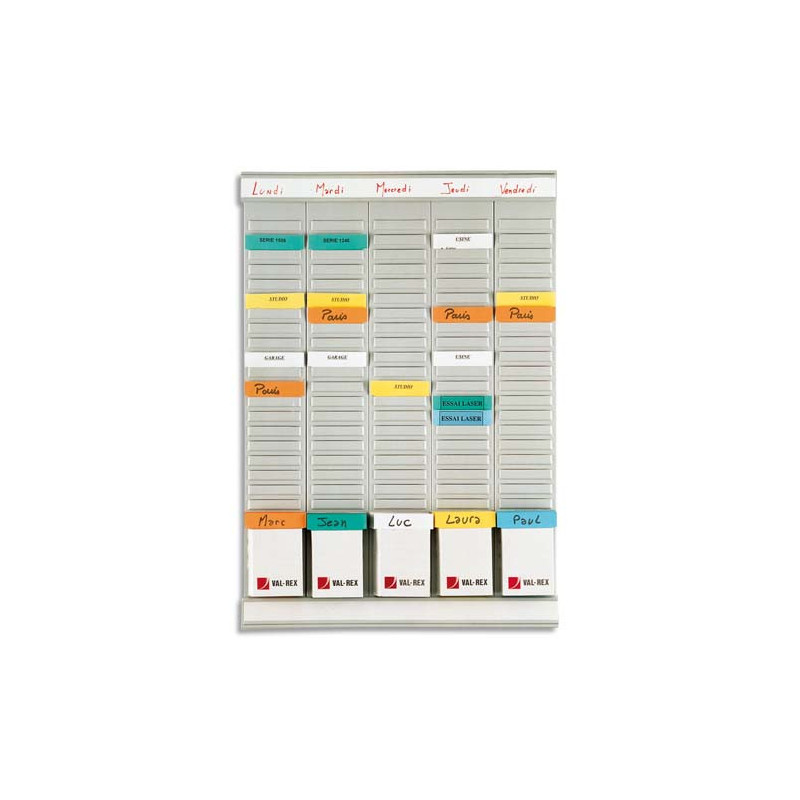 NOBO Planning WEEKLY PLANNER 5 bandes de 24 fiches indice 2