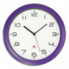 ALBA Horloge murale Hornew silencieuse Prune, pile AA non fournie - Diamètre 30 cm