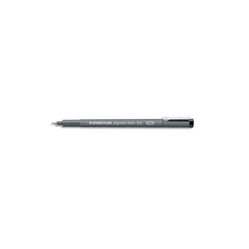 STAEDTLER Feutre pointe calibrée baguée métal 0,2 mm, encre Noire pigmentée infalsifiable résiste aux UV.