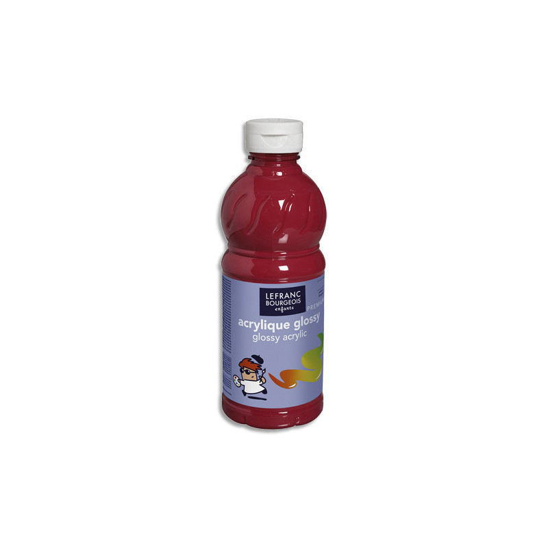LEFRANC & BOURGEOIS Flacon de 500ml gouache Glossy Rouge primaire Magenta