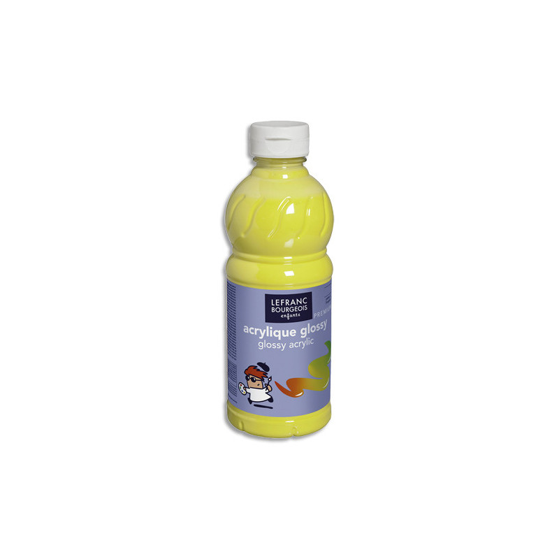 LEFRANC & BOURGEOIS Flacon de 500ml gouache Glossy Jaune primaire