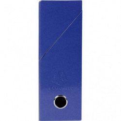 EXACOMPTA Boîte de transfert Iderama, carte lustrée pelliculée, dos 9 cm, 34x25,5cm, coloris Bleu foncé