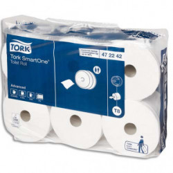 TORK Lot de 6 rouleaux Papier toilette Classic Advanced 2 plis 1150 feuilles Ecolabel distrib SmartOne