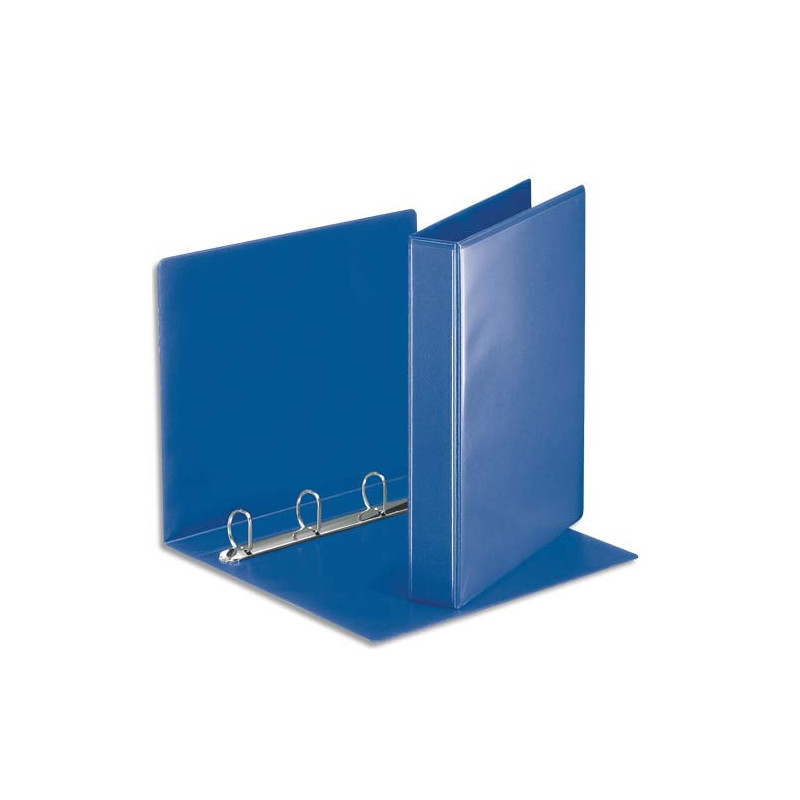 ESSELTE Classeur à couverture personnalisable sur deux faces en PVC Bleu  dos de 5 cm