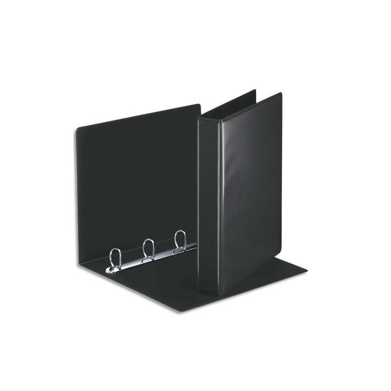 ESSELTE Classeur à couverture personnalisable sur deux faces en PVC Noir  dos de 5 cm