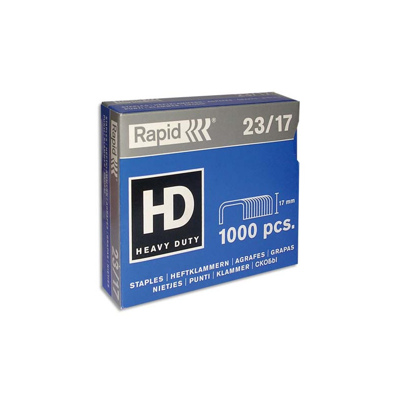 RAPID Agrafes N°23/17 en Boîte de 1000