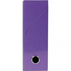 EXACOMPTA Boîte de transfert Iderama, carte lustrée pelliculée, dos 9 cm, 34x25,5 cm, coloris Violet