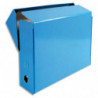 EXACOMPTA Boîte de transfert Iderama, carte lustrée pelliculée, dos 9 cm, 34x25,5cm, coloris Bleu clair