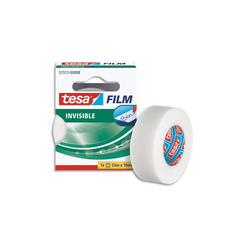 TESA Ruban adhésif invisible 19 mm x 33 m en boîte individuelle