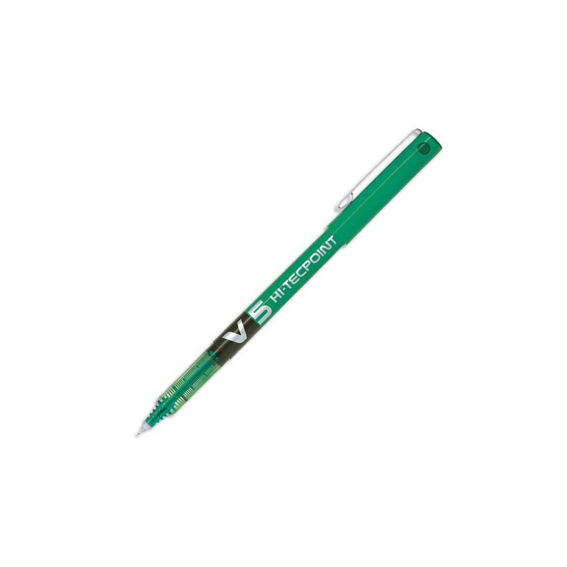 PILOT Stylo Roller pointe tubulaire 0,5 mm encre liquide Verte HI-TECPOINT BX-V5