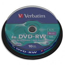 VERBATIM Tour de 10 DVD-RW...