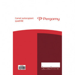 PERGAMY Carnet quadrillé 5x5mm format 10,5x14cm. 50 feuilles autocopiantes en dupli