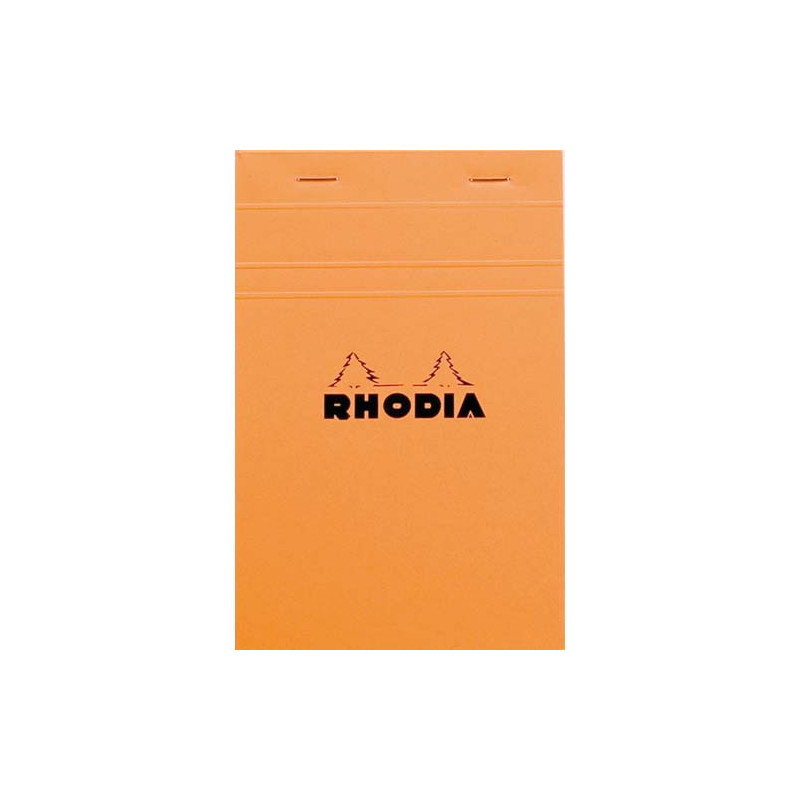 RHODIA Bloc de direction couverture Orange 80 feuilles (160 pages) format 11x17cm réglure 5x5