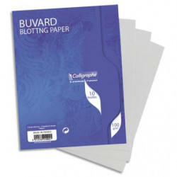 CLAIREFONTAINE Sachet de 10 buvards 16x21 cm 100g Blanc