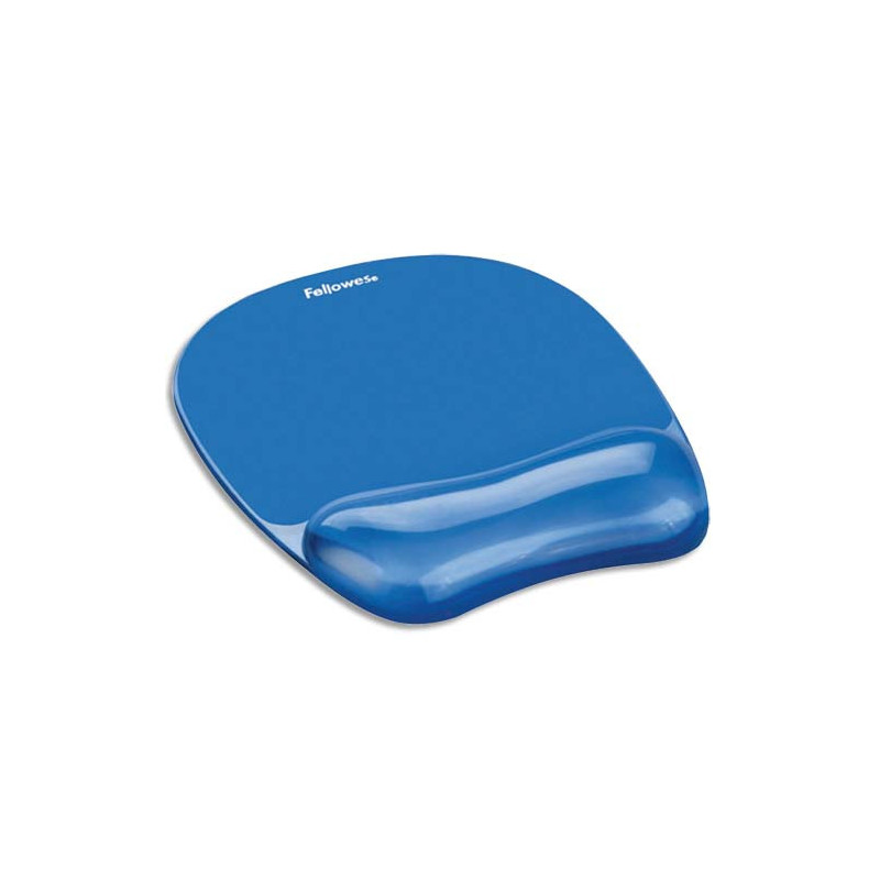 FELLOWES Tapis souris repose-poignet gel crystal Bleu 91141