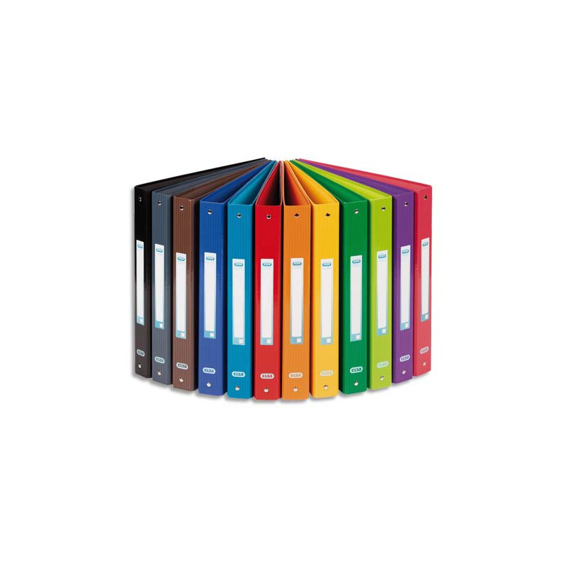 OXFORD Classeur 4 anneaux Color Life rembordé carte, format A4+. Dos 4 cm. Coloris assortis