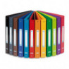 OXFORD Classeur 4 anneaux Color Life rembordé carte, format A4+. Dos 4 cm. Coloris assortis