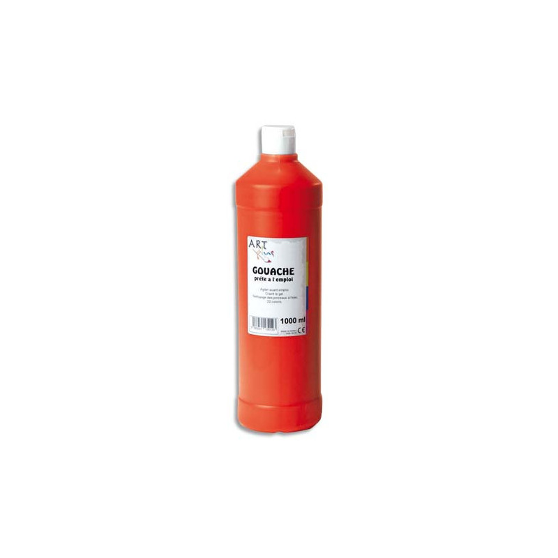 ART PLUS Gouache liquide 1 litre Rouge carmin prete a l'emploi