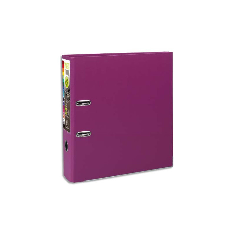 EXACOMPTA Classeur à levier en polypro PREMTOUCH dos de 8cm, coloris Fushia