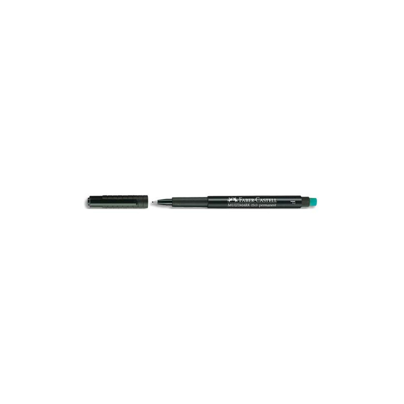 FABER CASTELL Feutre MULTIMARK pour écriture sur CD/DVD, pointe fine, encre Noire permanente