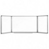 BI-OFFICE Tableau triptyque Blanc laqué, magnétique effaçable à sec, repose-stylos Format L300 x H100 cm