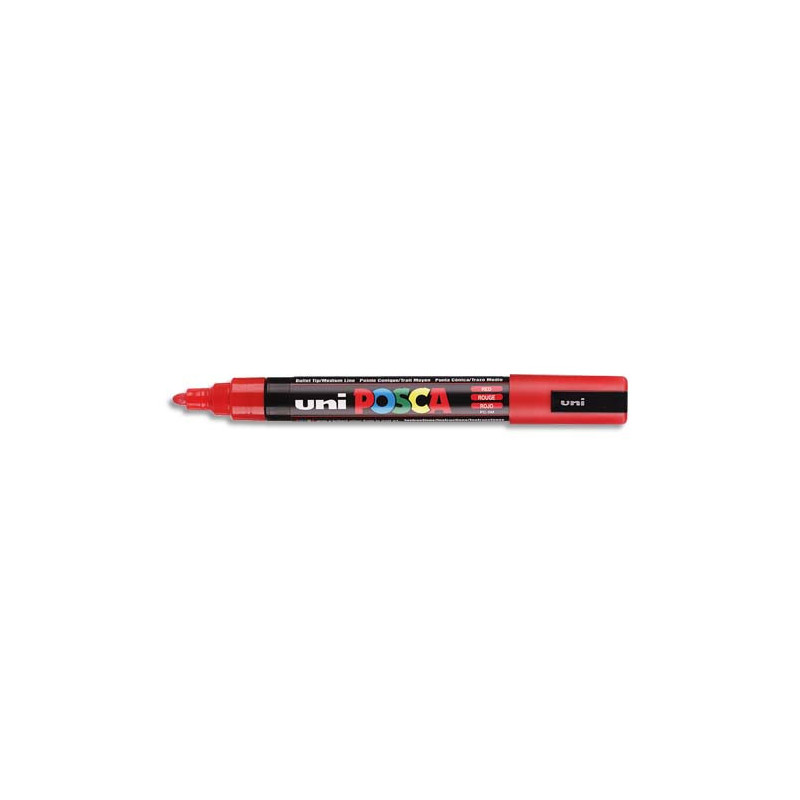UNI POSCA Marqueur peinture encre Rouge à pigmentation et base eau pointe moyenne ogive