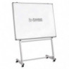 BI-OFFICE Piètement mobile Gris en aluminium L90 x H70 cm, pour tableaux Blancs jusqu'à 150 x 100 cm