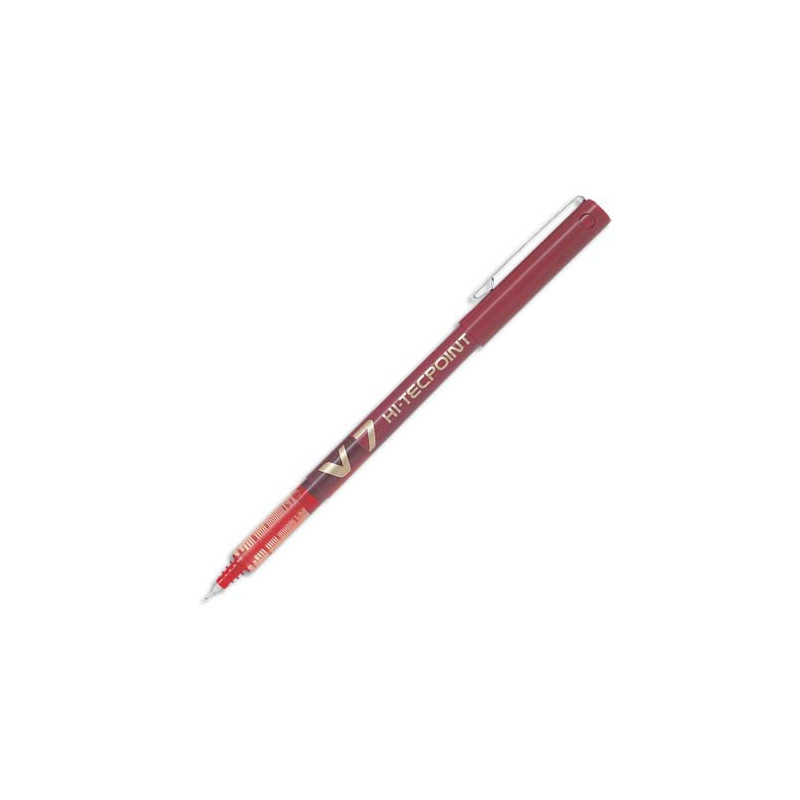 PILOT Stylo Roller pointe tubulaire 0,7 mm encre liquide Rouge HI-TECPOINT BX-V7