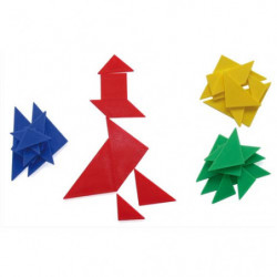 OZ INTERNATIONAL Jeu TANGRAM, composé de 4 OZ INTERNATIONAL Jeux de 7 pièces formant un carré