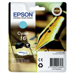 EPSON Cartouche Jet d'Encre DURABrite Ultra Cyan ''Stylo à plume'' 16 - C13T16224012