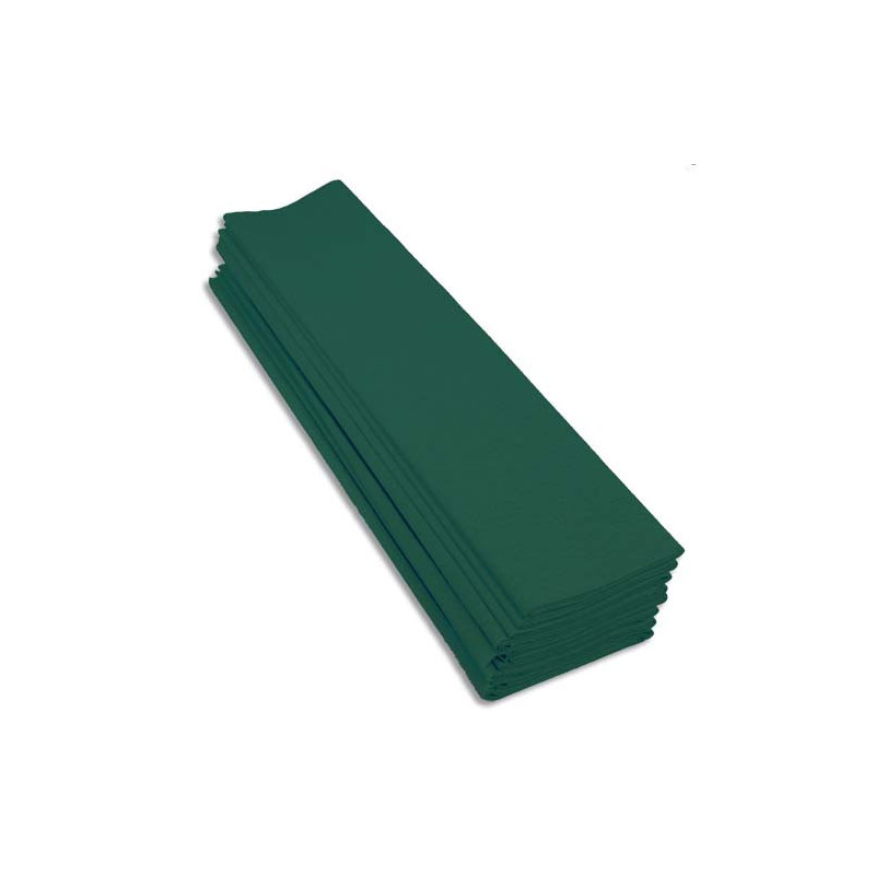 CLAIREFONTAINE Paquet de 10 feuilles Crépon M40 2x0,50m Vert bouteille