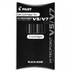 PILOT Pochette de 3 recharges pour V5/V7 BEGREEN encre Noire